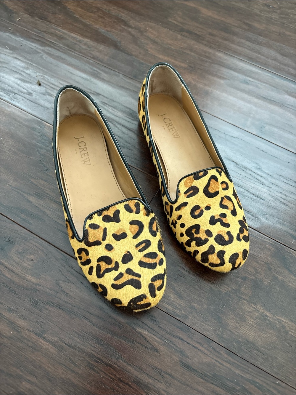 J. Crew Leopard Print Slip-On Loafers flats